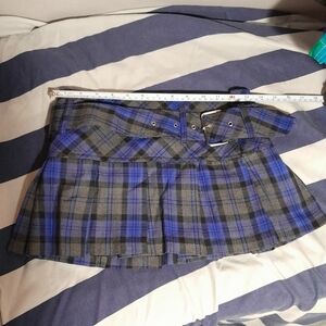 3/$20 Sexy Plaid Skirt With Belt
